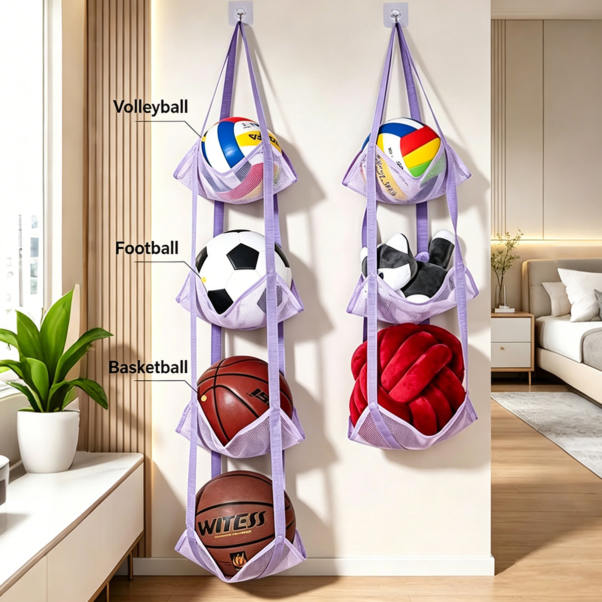 3/4 Tier Hanging Ball Storage  - Sports Equipment For Volleyball recension och pris