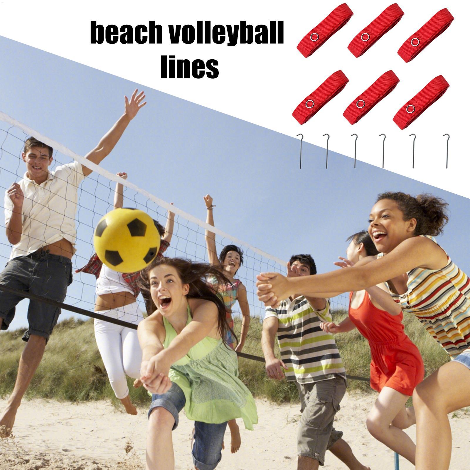 6x Beach Volleyball Lines Equi - Sports Equipment For Volleyball recension och pris